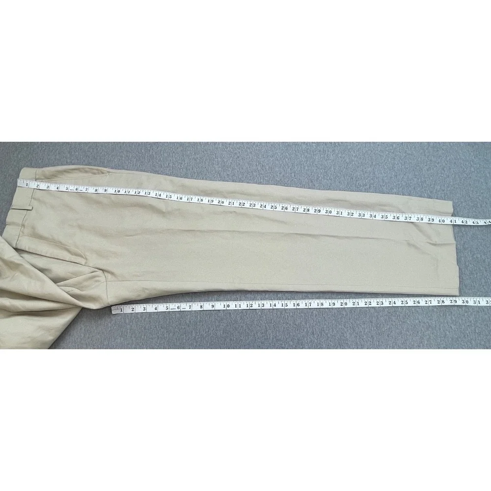 Banana Republic Pants Mens 33 x 32 Beige Cotton Beige Blend Flat Front Straight